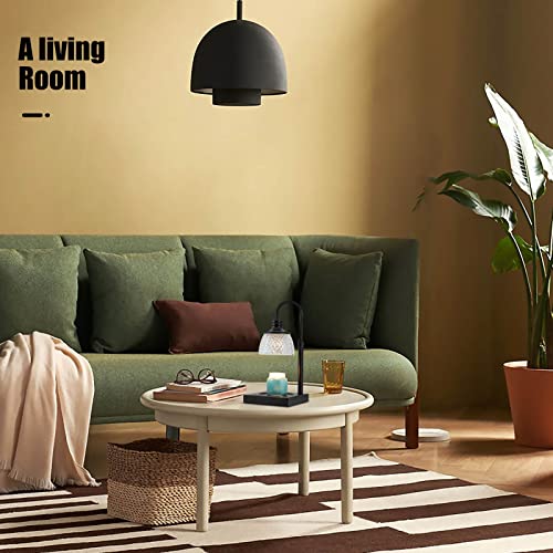 Candle Warmer Lamp with Dimmer, Height Adjustable, Black Y72287