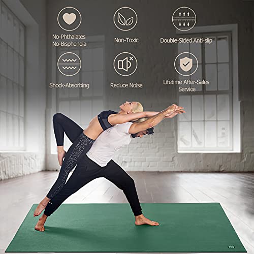 Large Yoga Mat 6x4 6x6 7x5 Extra Thick Non-Slip Exercise Mat for Pilates Stretching Meditation S2365