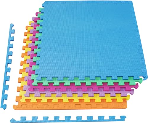 Puzzle Exercise Mat with EVA Foam Interlocking Tiles for MMA, Gymnastics and Home Gym N211438