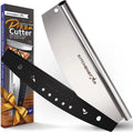 16" Pizza Cutter by KitchenStar | Sharp Stainless Steel Slicer Knife - Rocker Style w Blade Cover | Chop and Slices Perfect Portions + Dishwasher Safe