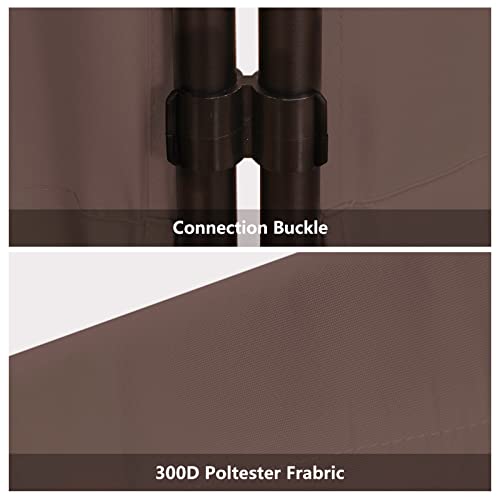 4 Panel Folding Room Divider Privacy Screen with Steel Frame P539789