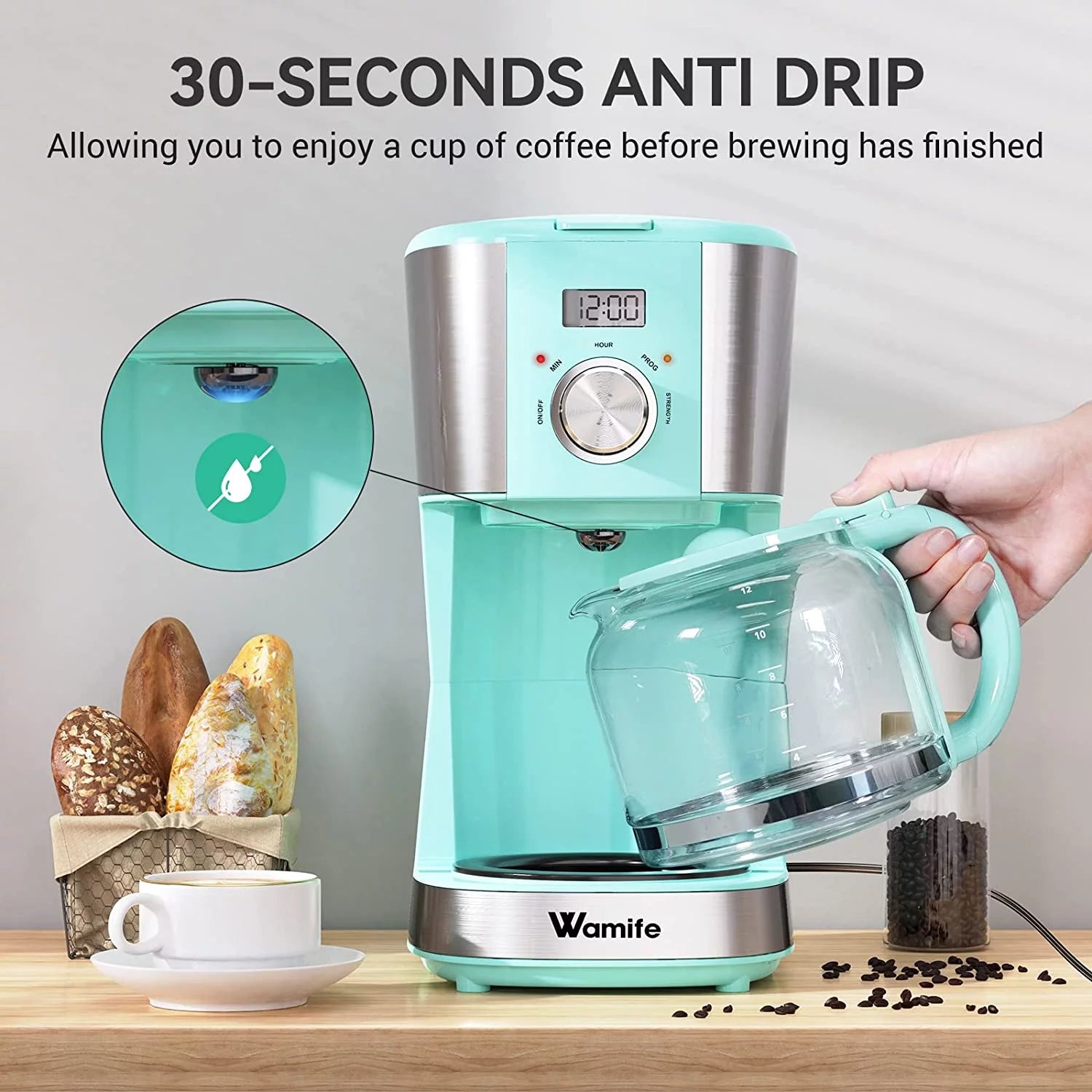 12-Cup Programmable Coffee Maker with Timer U6162