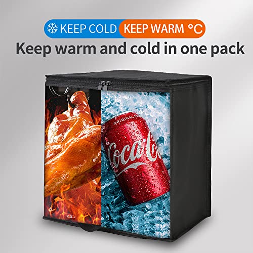 Insulated Food Delivery Bag Hot Cold Meal Carrier Cooler Tote K646948