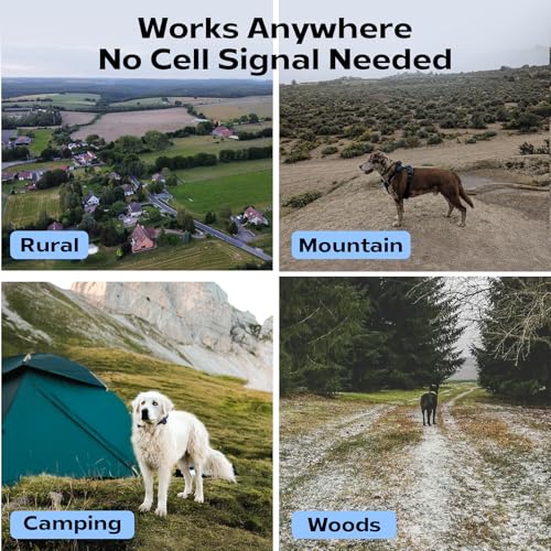 GPS Dog Tracker for No-Signal Areas, Real-Time Pet Locator for Hiking and Camping J9454