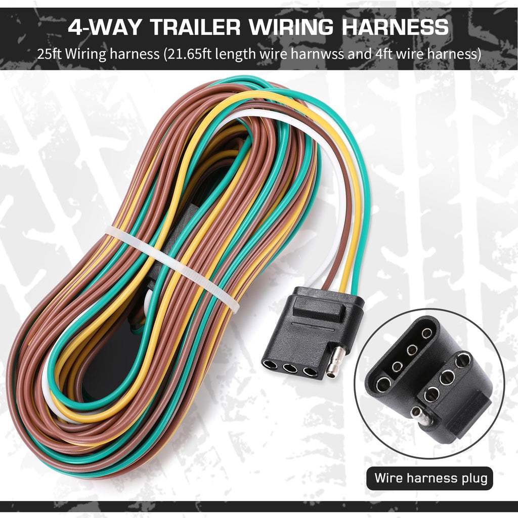 LED Submersible Rectangular Trailer Tail Light Kit, Brake Turn Reverse Side Marker M2841