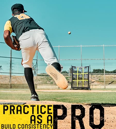 Baseball Softball Pitching Target Net with Strike Zone, Portable with Carry Bag V96125