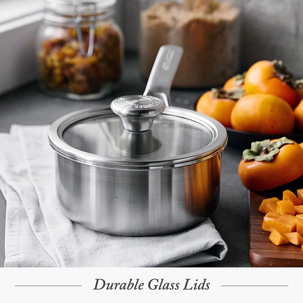 Stainless Steel Induction 14 Piece Cookware Set with Lids F945