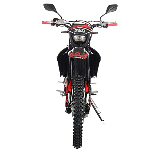 250cc Dirt Bike with 21" Front and 18" Rear Wheels, 5-Speed Manual K337471