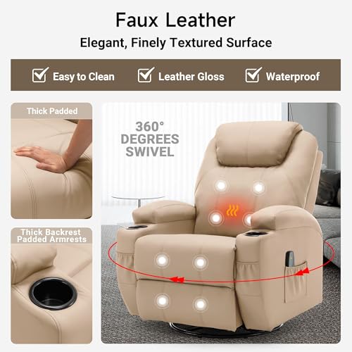 Rocking Recliner Chair with Massage and Heat E368
