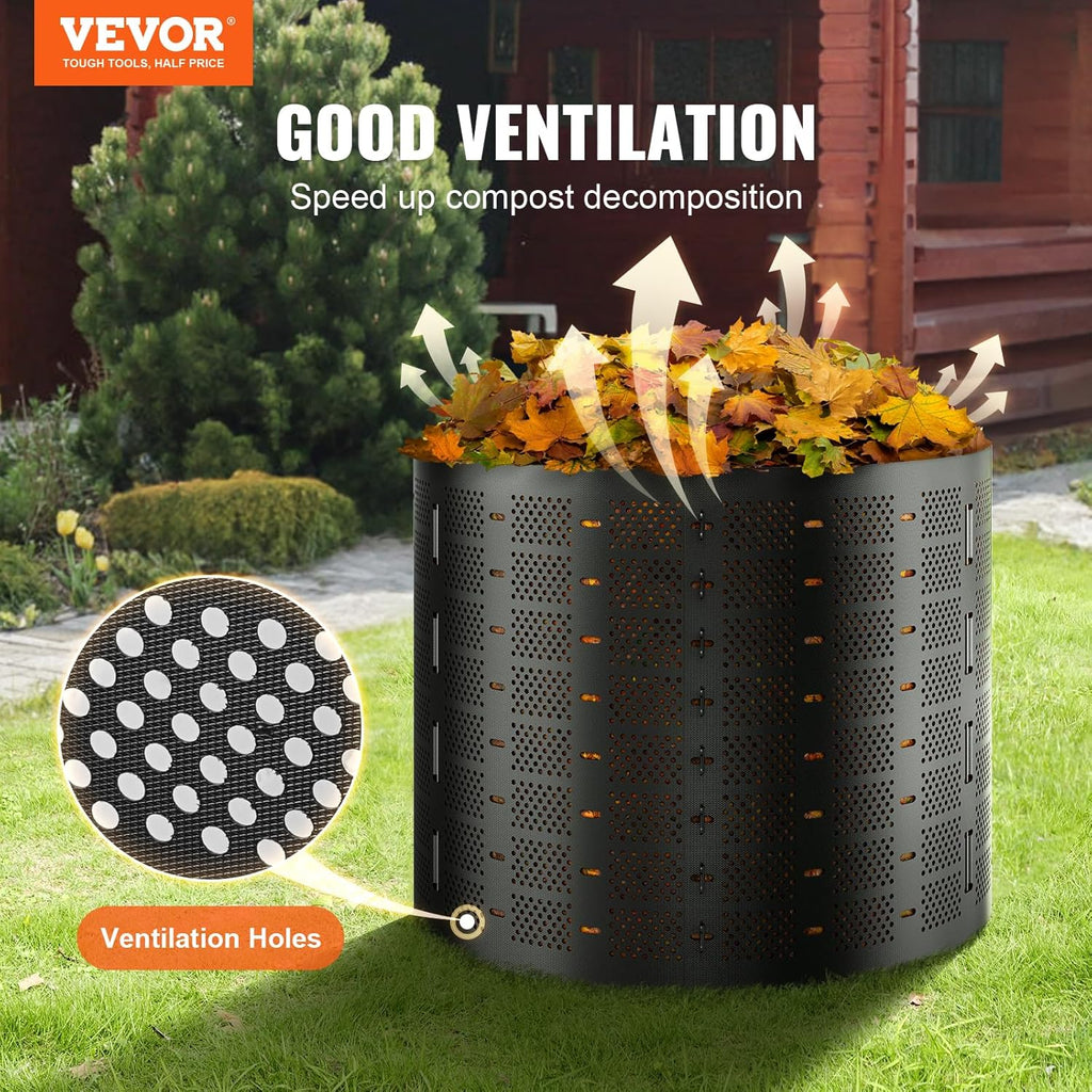 Compost Bin 220 Gallon, Outdoor Expandable Composter E513