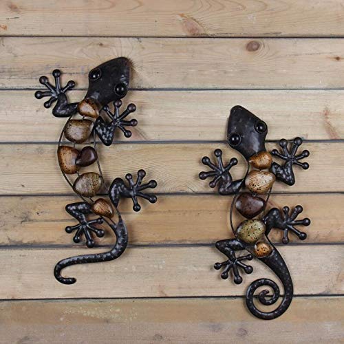 Metal Gecko Wall Decor for Garden Outdoor G606379