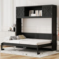 Queen Size Murphy Bed with Cabinet and LED Lights P178570