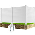VEVOR Outdoor Privacy Screens, 50" W x 50" H Air Conditioner Fence, Pool Equipment Enclosure, Horizontal Vinyl Privacy Fence, Perfect to Enclose Trash Can and A/C Units (2-Panel)