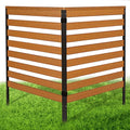 Outdoor Privacy Screen with Heavy Duty Stakes, Weather Resistance Poly Lumber Air Conditioner Fence, 51''H x 39''W No Dig Kit Pool Equipment Enclosure, Trash Enclosure, Black, 2-Panels