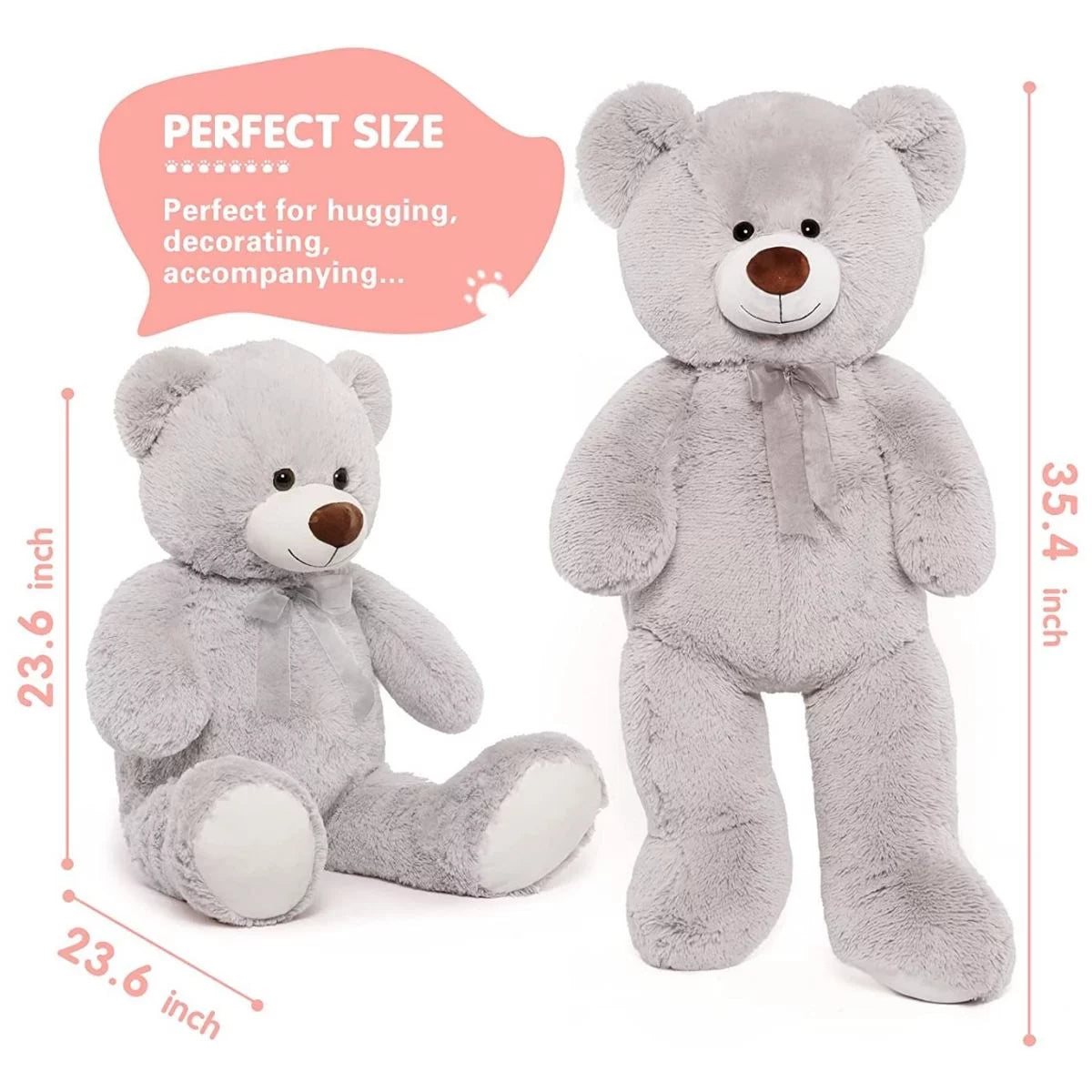 Giant Teddy Bear 35.4" Stuffed Animal Plush Toy L254