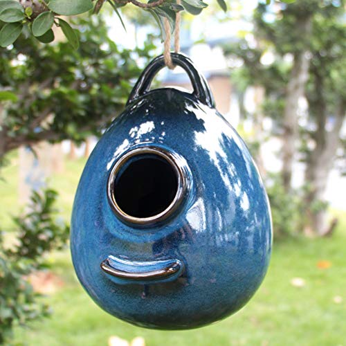 Ceramic Hanging Birdhouse for Outdoor Wild Birds U660