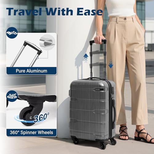 PC+ABS Spinner Suitcase with TSA Lock, 20in Carry-On Q530