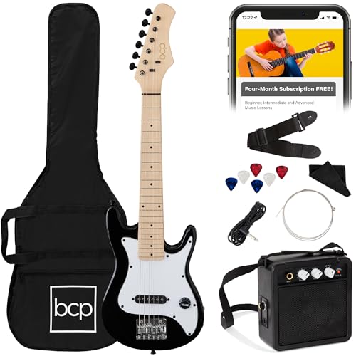 30in Kids Electric Guitar Beginner Starter Kit with Amplifier, Metallic Blue U78618
