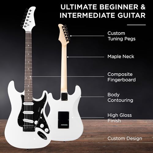 Beginner Electric Guitar Starter Kit with Case, Amp, and Accessories G63095