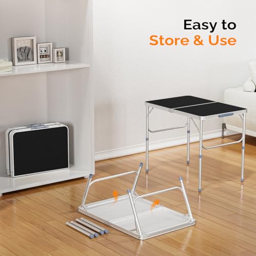 3ft Aluminum Folding Camping Table with Carrying Handle L179408