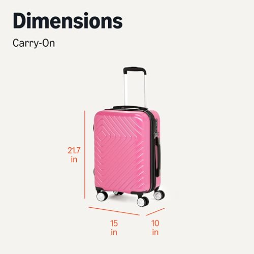 Carry-On Luggage with 8 Spinner Wheels, TSA Lock, Expandable, Navy Blue V3907