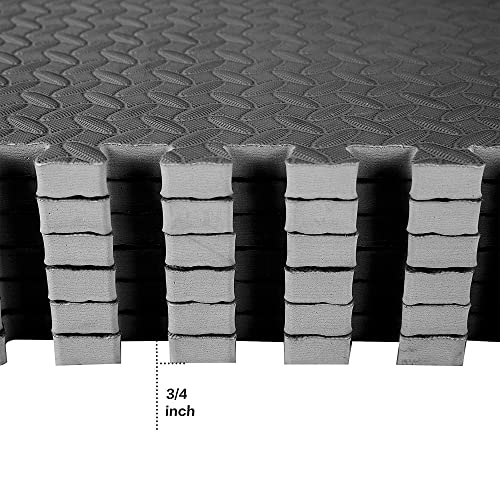 Puzzle Exercise Mat with EVA Foam Interlocking Tiles for MMA, Gymnastics and Home Gym N211438