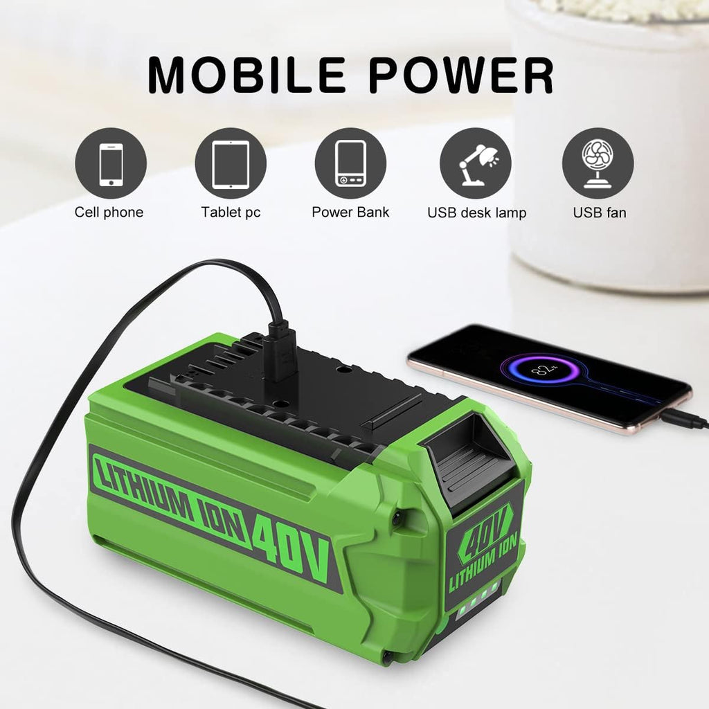6.5Ah 40V Battery Replacement for Greenworks 40V Tools L614006
