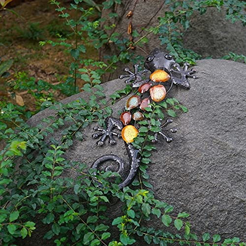 Metal Gecko Wall Decoration for Garden Outdoor C26045