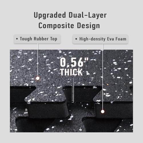 Exercise Mats 24 Sq Ft Interlocking EVA Foam for Home Gym I7577