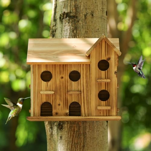 10 Hole Hanging Birdhouse Kit for Outdoor DIY Garden Decor V826
