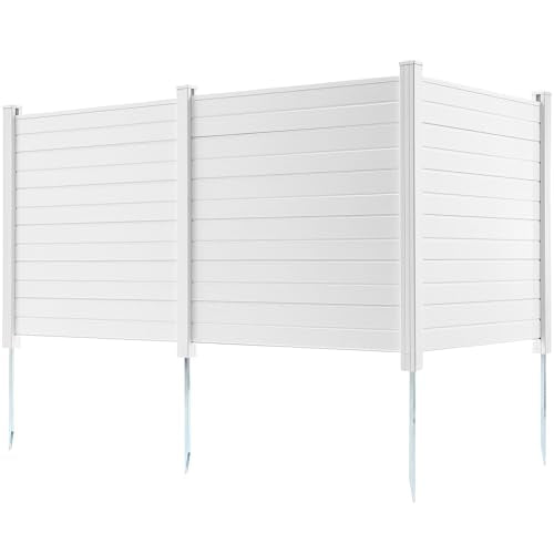 Outdoor Privacy Screens 50x50 Inch Vinyl Fence for AC Units and Trash Cans W21063