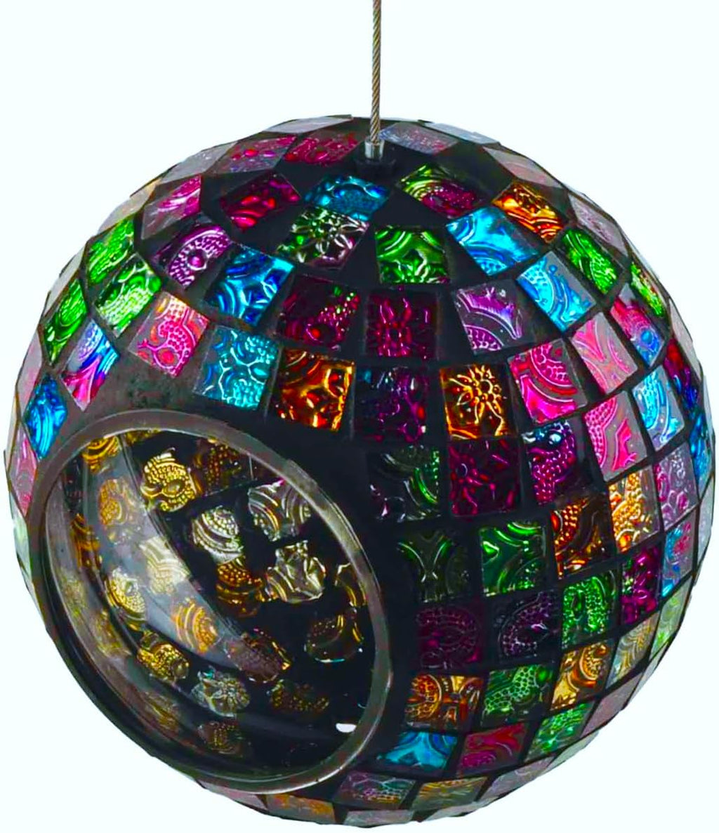 Mosaic Glass Bird Feeder Outdoor Hanging L1630