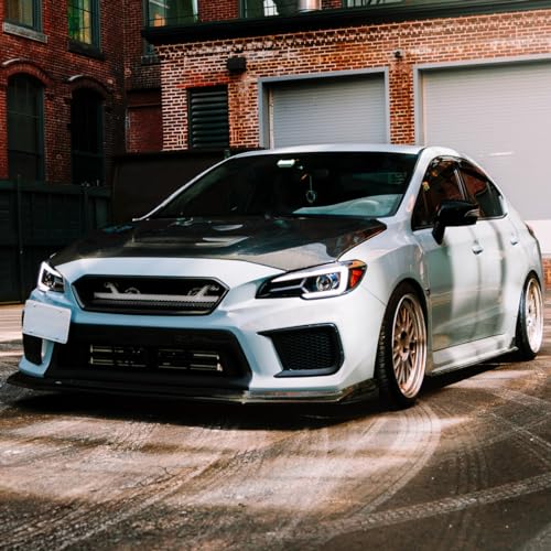 Projector Headlights with Sequential LED Turn Signal for 2015-2021 Subaru WRX STI Halogen, Pair D49483