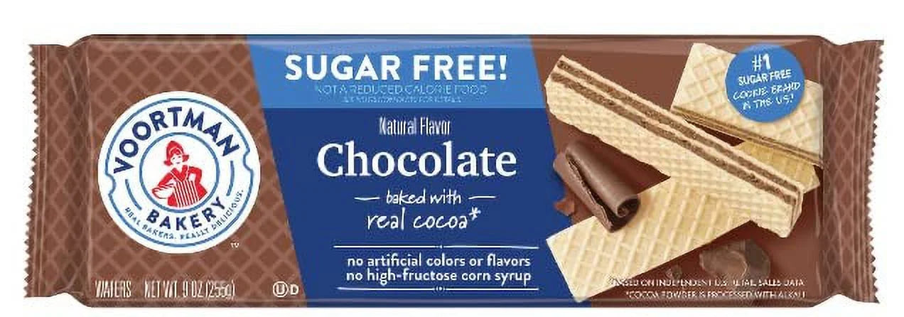 Sugar Free Wafers, Chocolate Vanilla Strawberry Orange Creme, 9 Ounce (Pack of 4) Z129