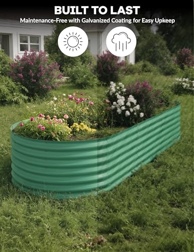 Galvanized Raised Garden Bed for Vegetables, Flowers, Outdoor D165