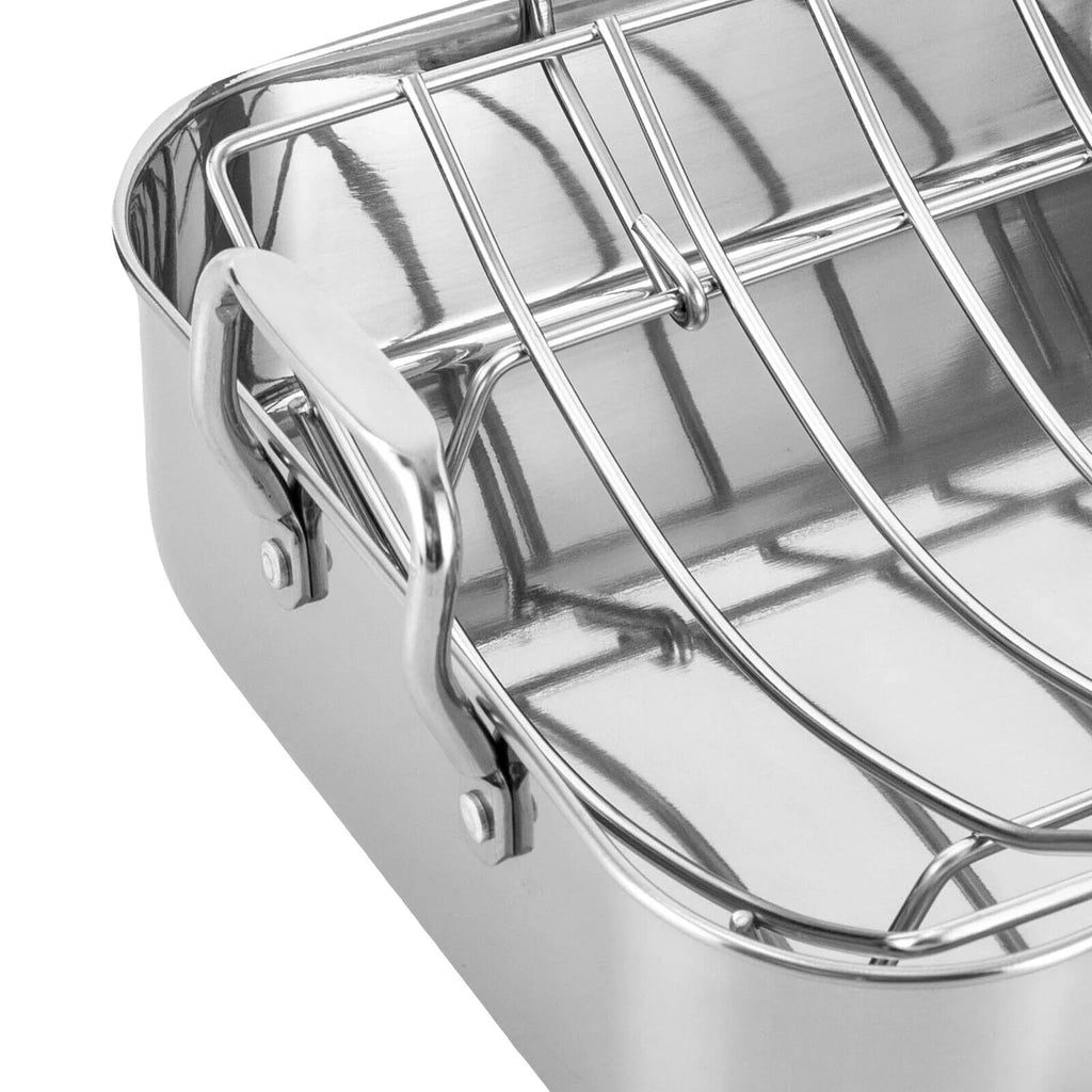 Stainless Steel Roasting Pan with Nonstick Rack, 16.5" x 12" D905332