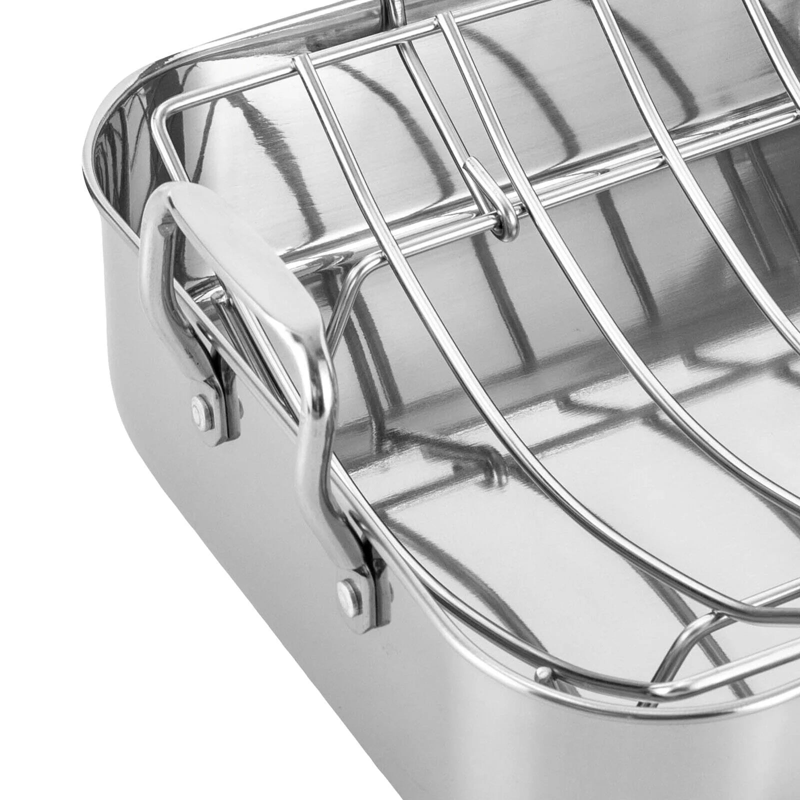 Stainless Steel Roasting Pan with Nonstick Rack, 16.5" x 12" D905332