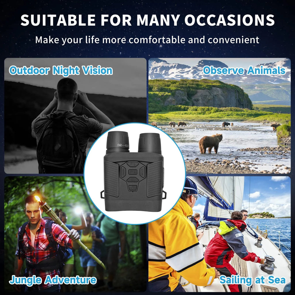 Night Vision Binoculars with 32GB SD Card, 4K 5x Zoom for Hunting T770