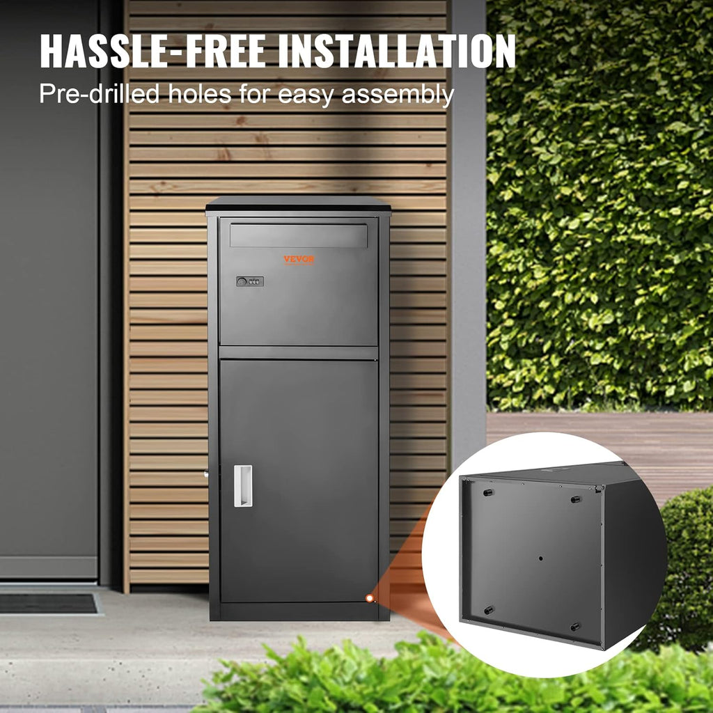 Package Delivery Box for Outside, Galvanized Steel with Coded Lock L38466