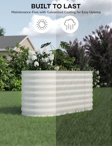 Galvanized Raised Garden Bed for Vegetables, Flowers, Outdoor D165