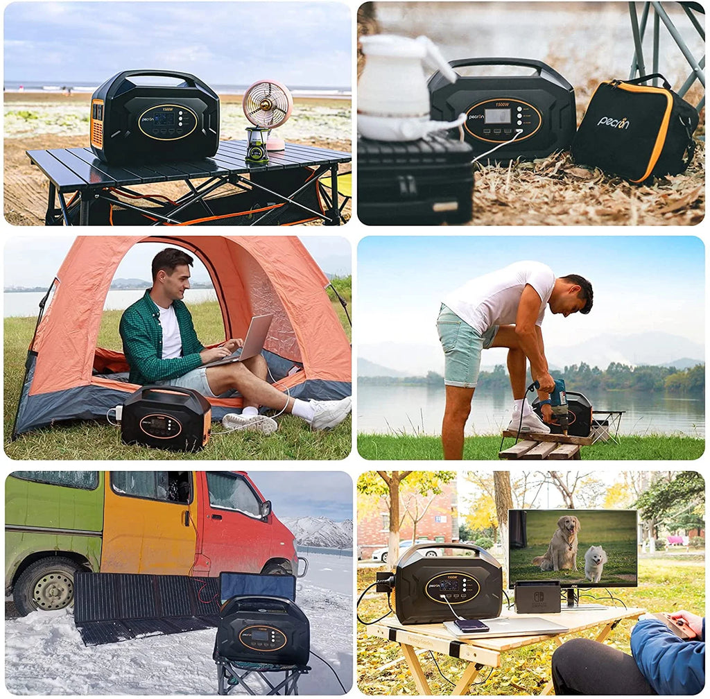 Portable Power Station 1461Wh 1500W Solar Generator for Home Emergency Outdoor Camping S33297