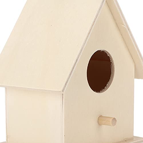 Small Hanging Wooden Bird House Kit for Kids DIY Outdoor Nest P17603