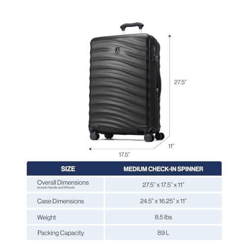 Hardside Expandable Carry-On Luggage with 8 Spinner Wheels and TSA Lock J560758
