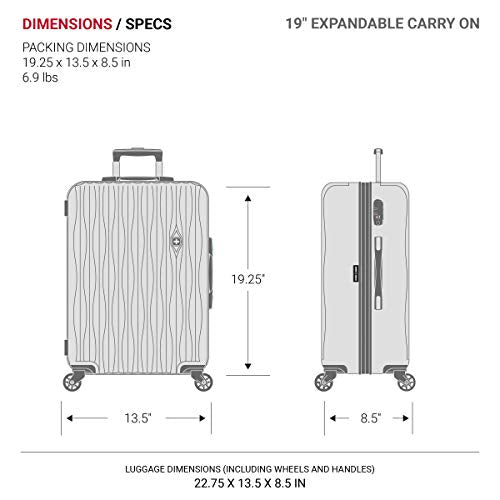 Expandable Hardside Carry-On Luggage with Spinner Wheels and TSA Lock F31623