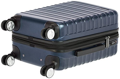Carry-On Luggage with 8 Spinner Wheels, TSA Lock, Expandable, Navy Blue V3907