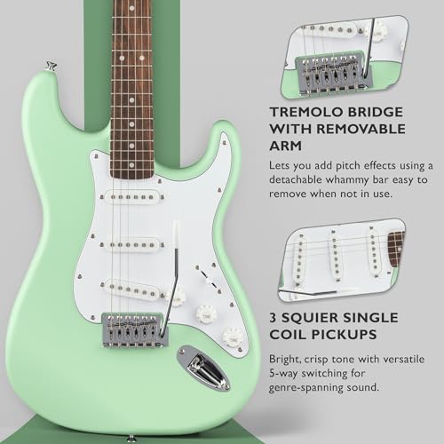 Stratocaster Electric Guitar Bundle with Amplifier, Gig Bag, Strap, Cable, Picks, and DVD S5583