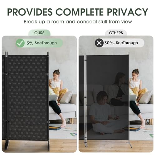 2 Panel Room Divider - Folding Privacy Screen for Indoor Space Separation S513159