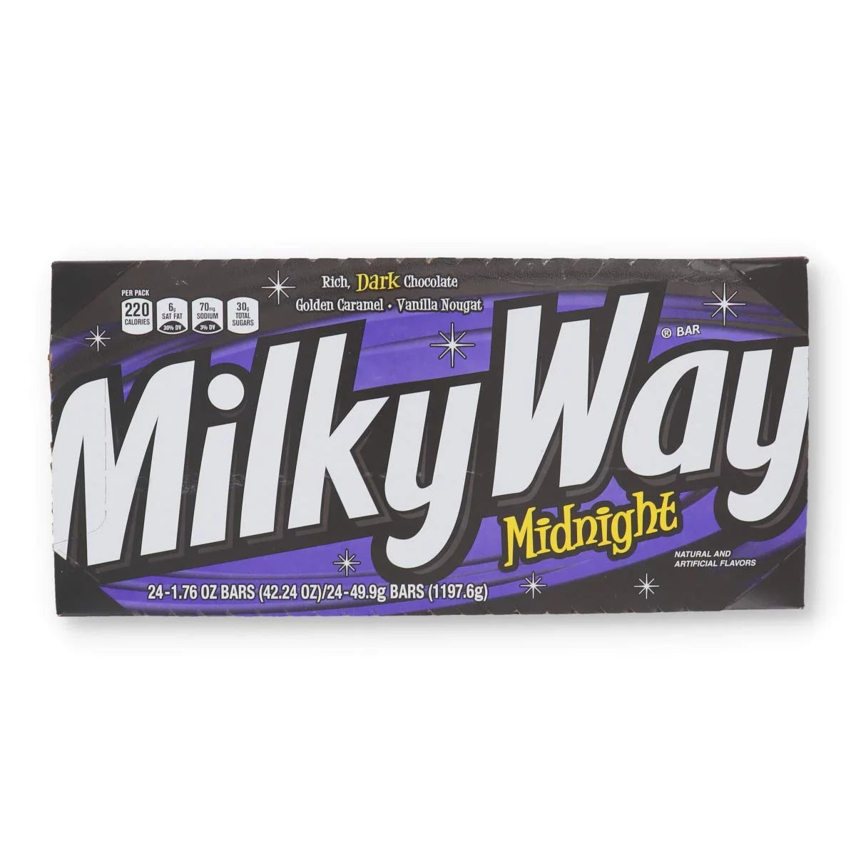 Milky Way Midnight Dark Chocolate Candy Bar 24 Count - 1.76 oz