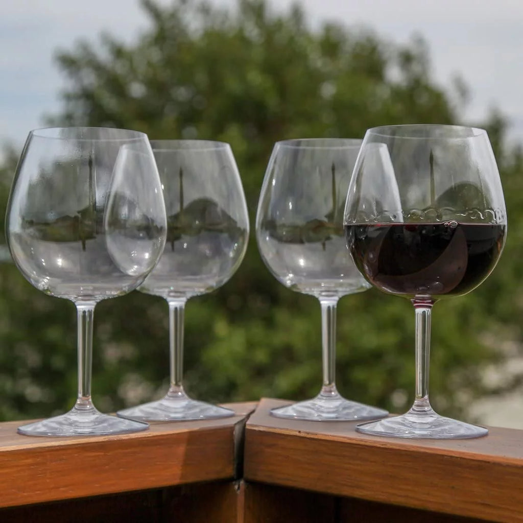 Unbreakable Red Wine Glasses, Shatterproof Tritan Plastic, 22oz Set of 4 V971383