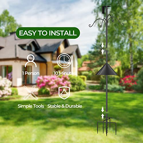Bird Feeder Pole 92 Inch with 5-Prong Anchor Stand M135461